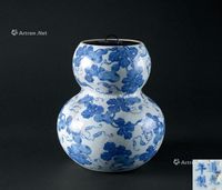 清道光（1821-1850年） 青花福禄万代纹葫芦瓶