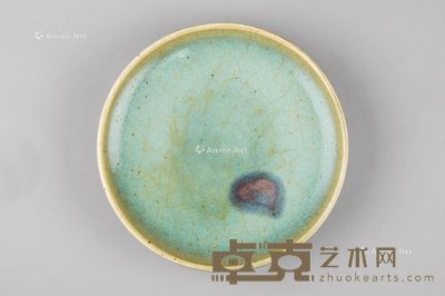 金代(1115-1234年) 钧窑红斑盘 直径18.4;高3.8cm