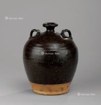 宋代（960-1279年） 黑釉双耳小口壶