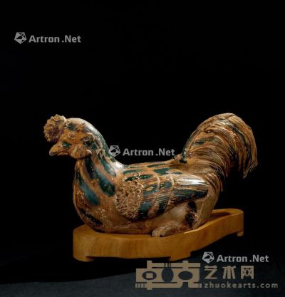 唐代（618-907年） 彩陶大吉俑 长28.2；高14.5cm