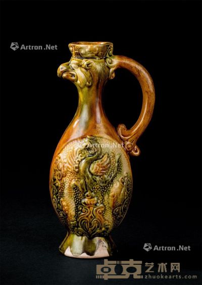 唐代（618-907年） 三彩鸡首壶 高26cm