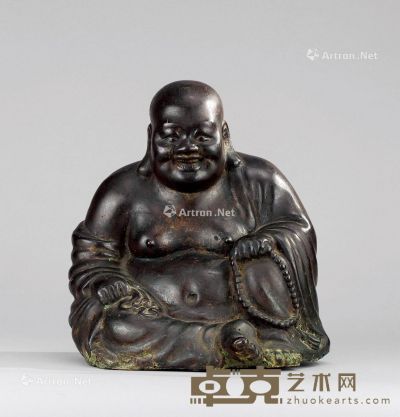 清代（1644-1911年） 铜弥勒座像 高28.3cm