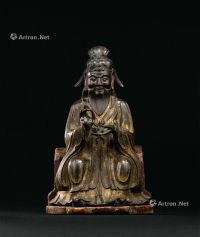 明代（1368-1644年） 铜鎏金药王孙思邈座像