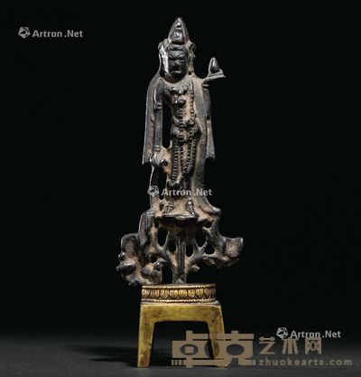 唐代(618-907年) 铜供养人佛立像 通髙16.8cm