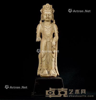 大理石雕观音立像 高50cm