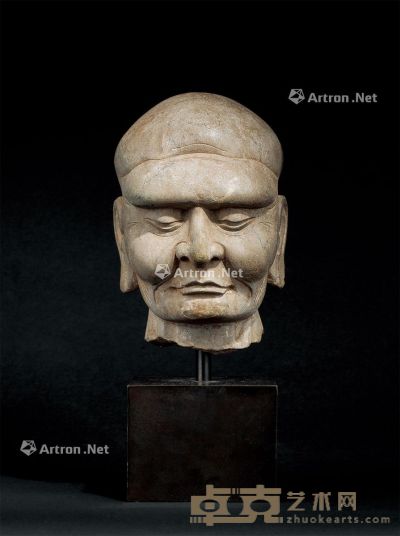 唐代（618-907年） 石雕罗汉佛首 高20cm