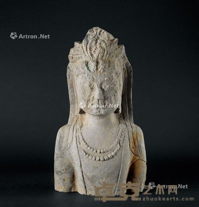 北齐(550-577年) 石雕佛半身像 高51.5cm