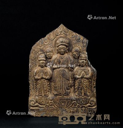 石雕五佛像 高36cm