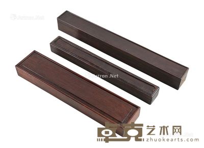 红木画盒 (三件一组) 尺寸不一