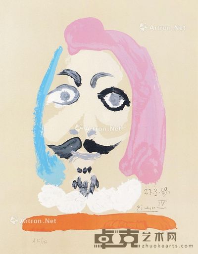 想象中的肖像 版画 62.5×48.5cm