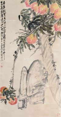 吴昌硕 千年桃实