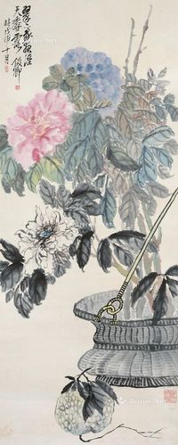 吴昌硕 牡丹石榴