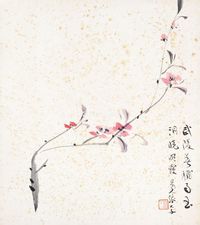 张大千 桃花