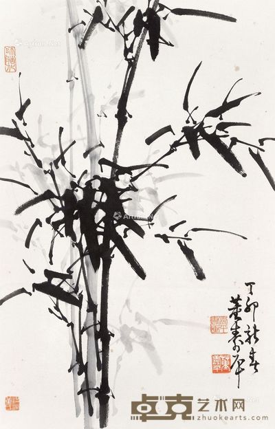 董寿平 墨竹 69×44.5cm