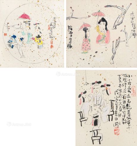 刘二刚 踏雪寻梅 踏雪图 人物