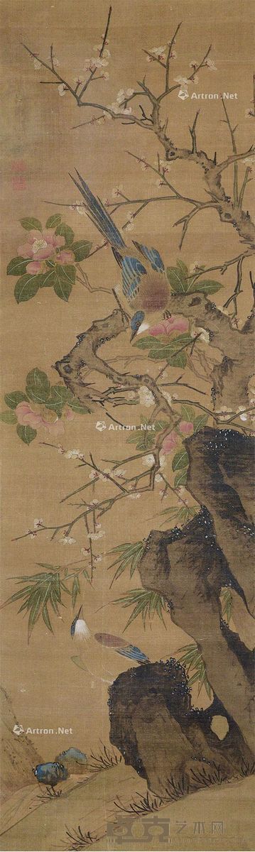 佚名 花鸟 117.5×35.5cm