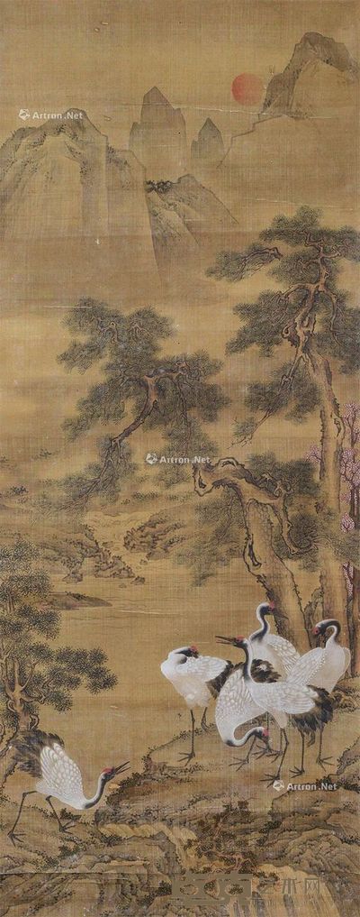 佚名 松鹤延年 102×40cm