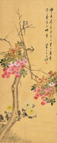 朱梦庐 花鸟