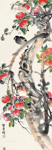 胡絜青 花鸟