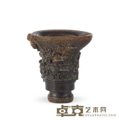 清代 犀角杯 6.4×6cm