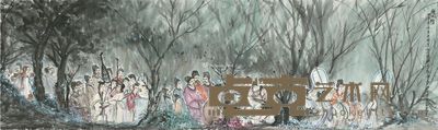 罗来瑛 丽人行 62×209cm