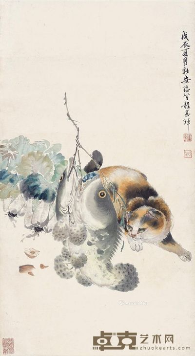 程璋  猫鱼 81×44cm