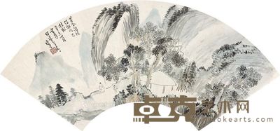 溥儒 访友图 18×50cm