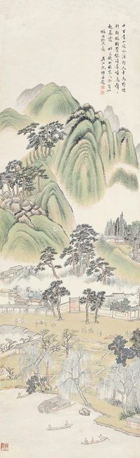 沈塘 青山暮霞