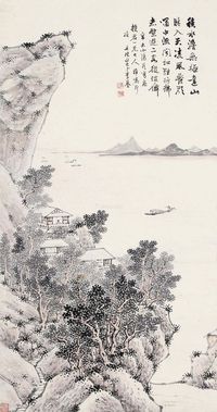 李誉 湖山春色