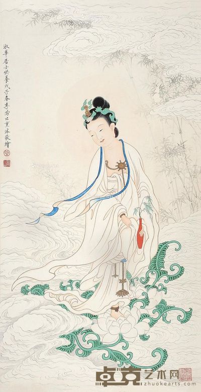 李凤公 观音 79×40cm