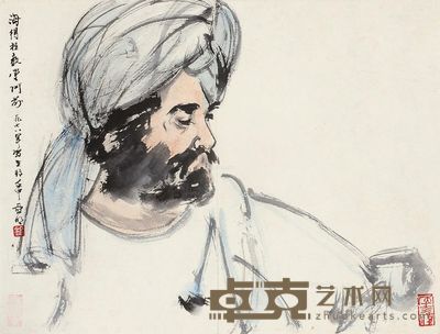 亚明 海德拉教堂门前 32×41.5cm