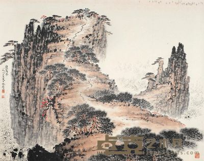 钱紫筠 鹰角亭 67×85cm