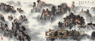 黄纯尧 黄山胜境 47×110cm