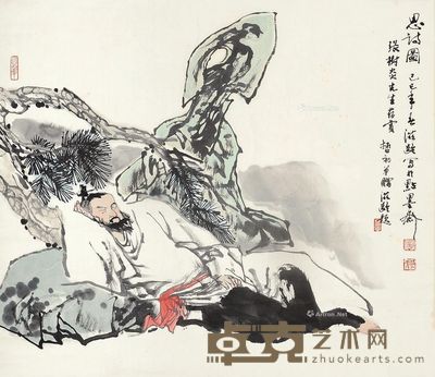 杜滋龄 思诗图 68×68cm