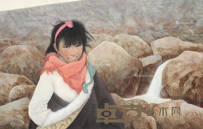 曹小钦 小女孩 41.5×64cm