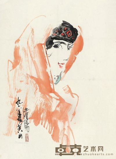 王绪阳 新疆少女 68.5×49cm