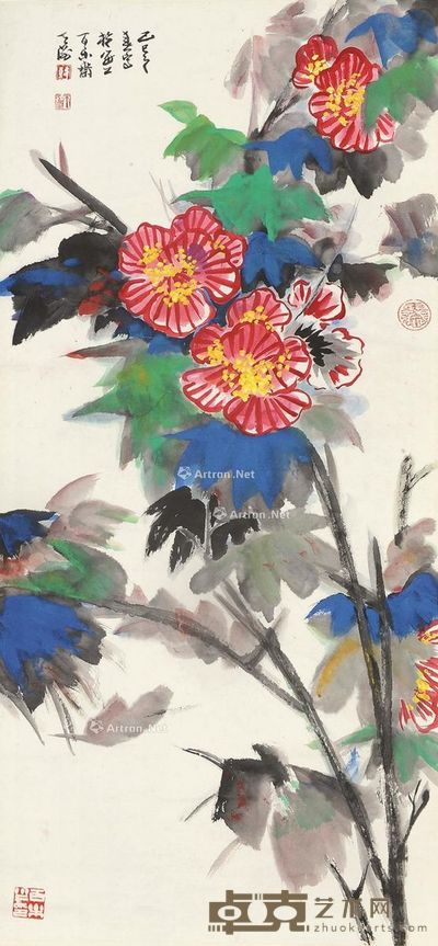 韩天衡 花卉 96×45cm