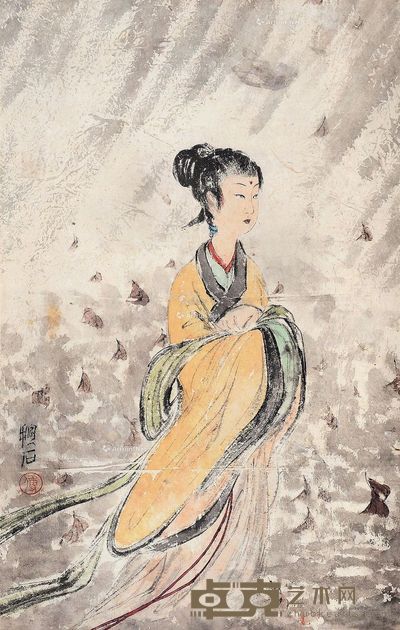 傅抱石 湘君 71×45cm