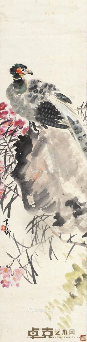 张书旂 花鸟 109×28cm