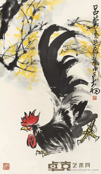 陈大羽 鸡 89×52cm
