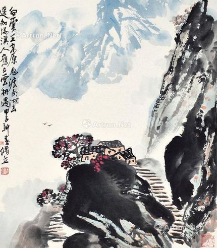 朱修立 山水 立轴 纸本