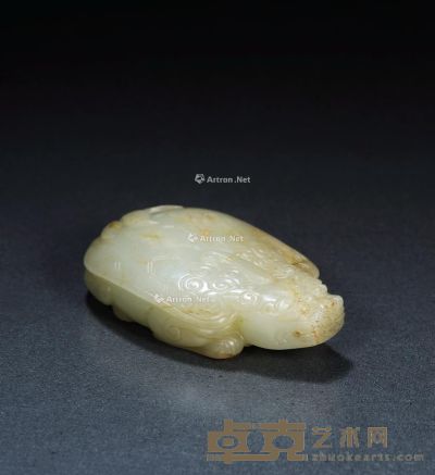 明 青白玉雕赑屃摆件 高1.2cm；长10cm