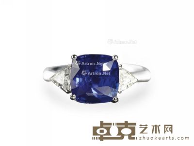 5.03克拉天然「皇家蓝」蓝宝石配钻石戒指 --