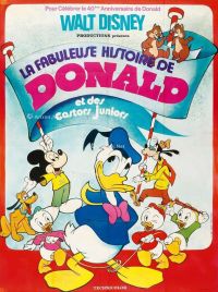 《唐老鸭》法文版动画电影海报 纸本 印刷