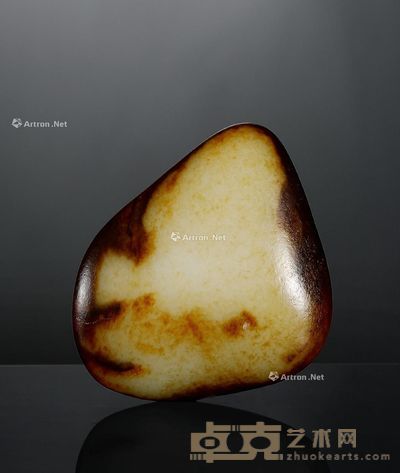 黑油皮和田玉籽料原石 96×76×34mm