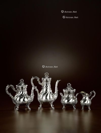 1890年制 纯银咖啡茶具 （四件套）