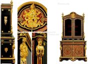 拿破仑三世珍贵材质镶嵌铜鎏金书柜