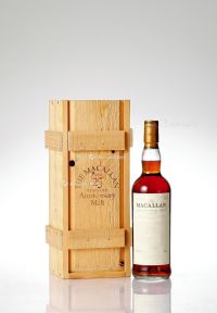 麦卡伦老版木盒25年纪念版威士忌