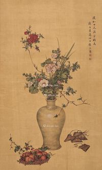 缪嘉蕙 瓶花图