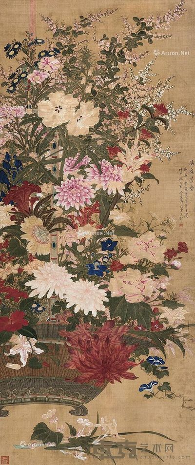 李蕙仙 满庭芳香 118×49cm